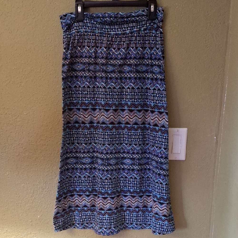 Girls Patterned Midi Skirt